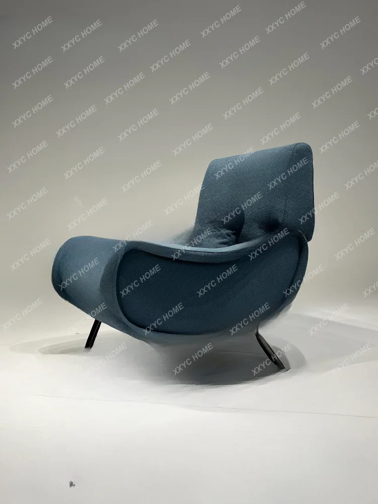 Fashionable All-Match Chair Fabric Single Curved Designer Living Room Modern Armchair Unique