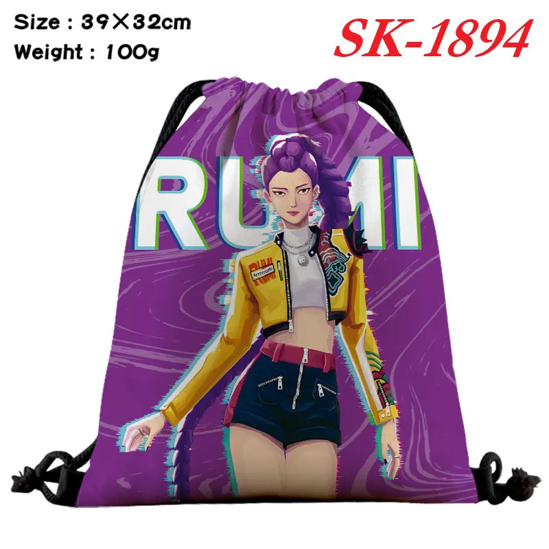 Brand New K-POP Witch Hunters Cartoon Anime Merchandise Full-Colour Drawstring Storage Pouch Backpack Storage Bag