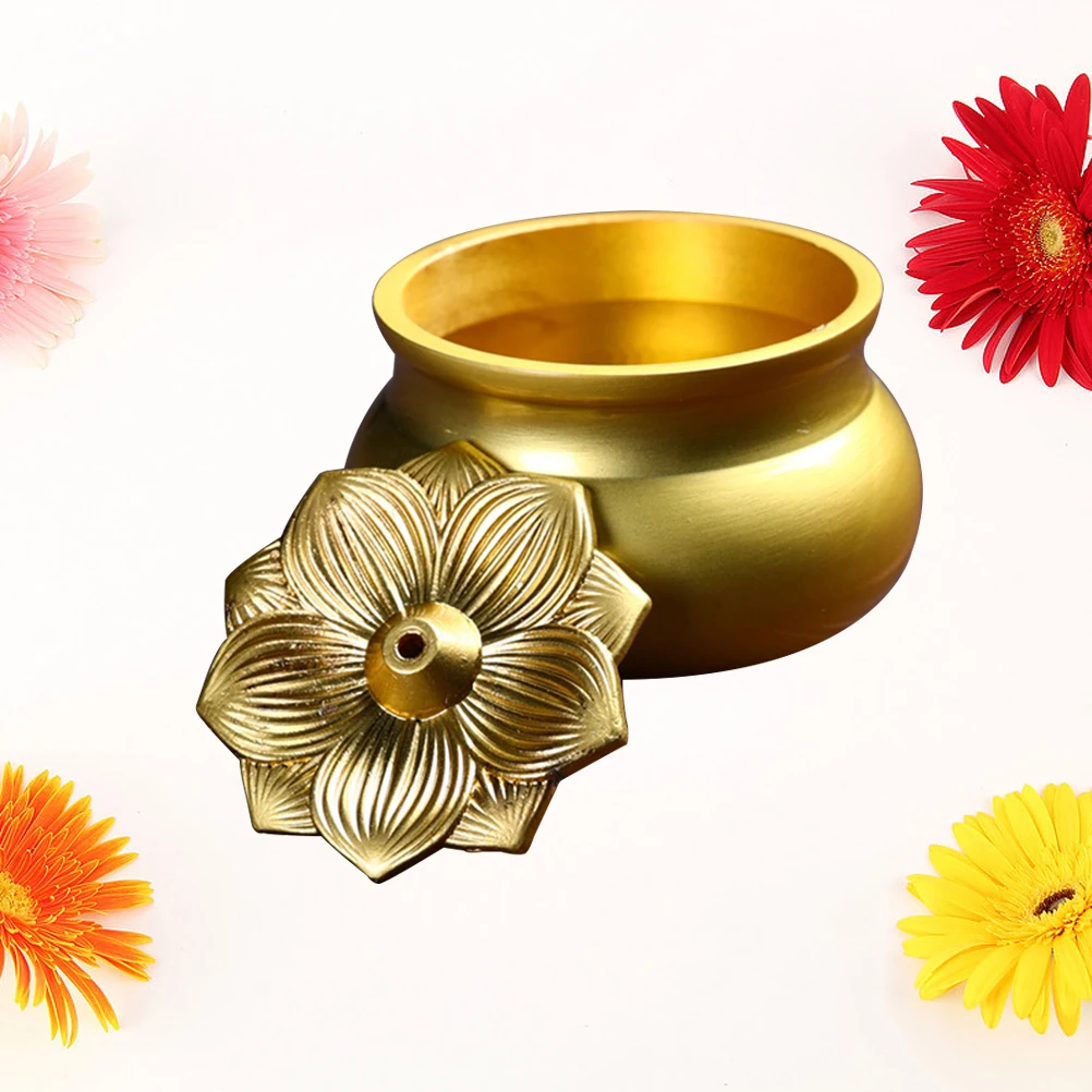 

Mini Copper Incense Brass Aroma Diffuser Sandalwood Burner Home Decor Gift 1.5Cm Height 2.5Cm Diameter Golden Bedroom