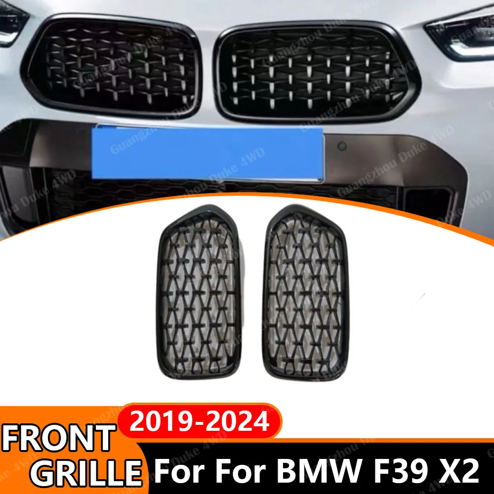 

Front Kidney Grille for BMW X2 F39 2019-2024 18i 20i 20d 25d M35i 4-Door Front Bumper Grill Exterior Styling Accessories