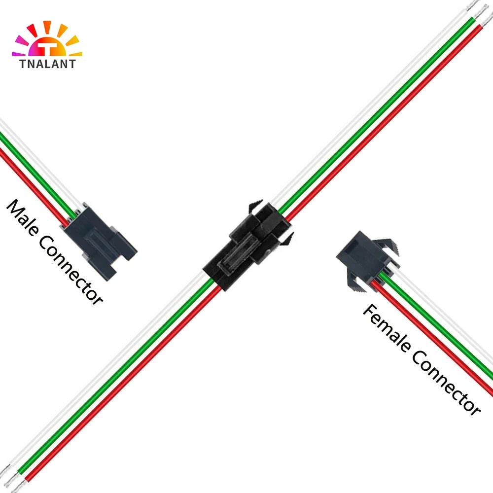 

JST Connector Male And Female 15cm 10-100 Pairs 2pin/3pin/4pin/5pin For WS2812B/WS2811 5050/3528 LED Strip