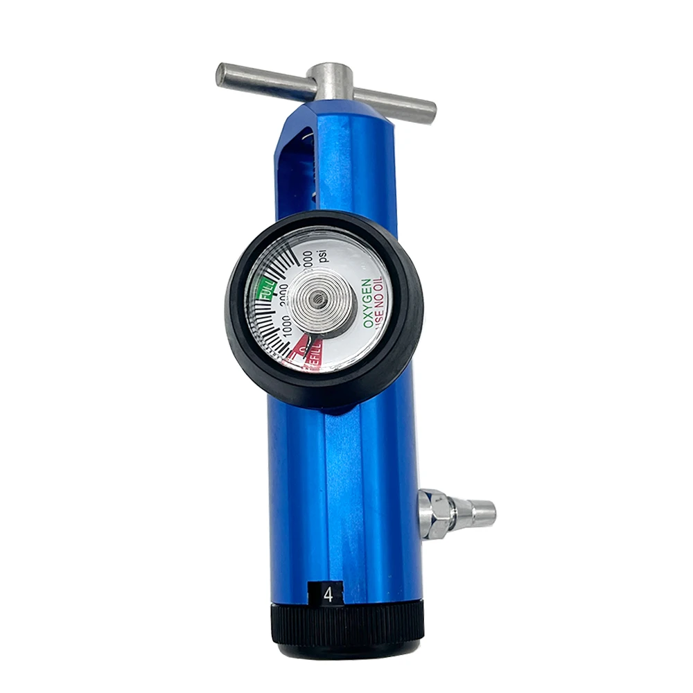 High Quality 0-4 LPM Pediatric Oxygen Tank Regulator CGA870 Type MINI Flow Regulator for Medical O2 Cylinder