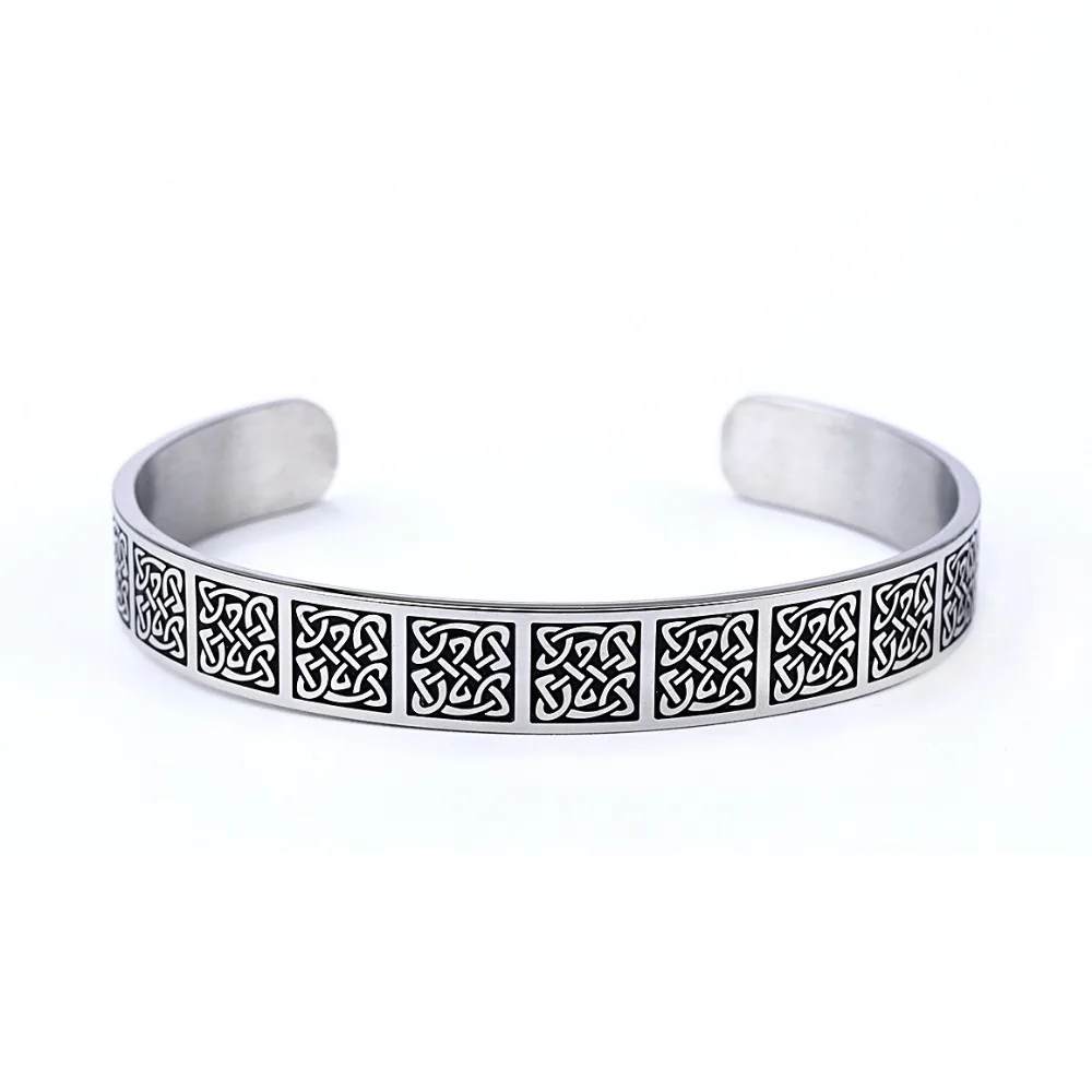 

Personalized Viking series British style cuffs stainless steel open bangle cuff bracelet jewelry