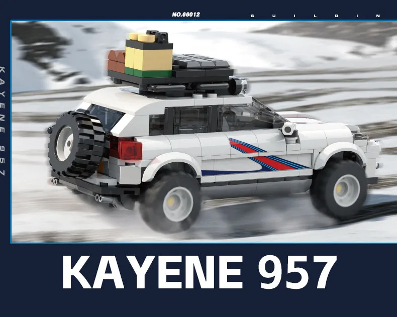Racing Germany Auto SUV Modell Geschwindigkeits-Baustein Cayenne 957 Supersportwagen Baustein-Modell Fahrzeug Konstruktionsspielzeug für Jungen Geschenke – Detail 2