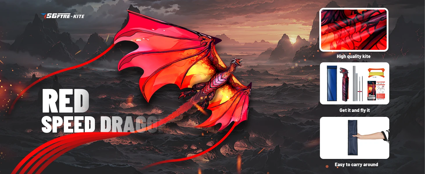 Speed Dragon Red Delta Kite
