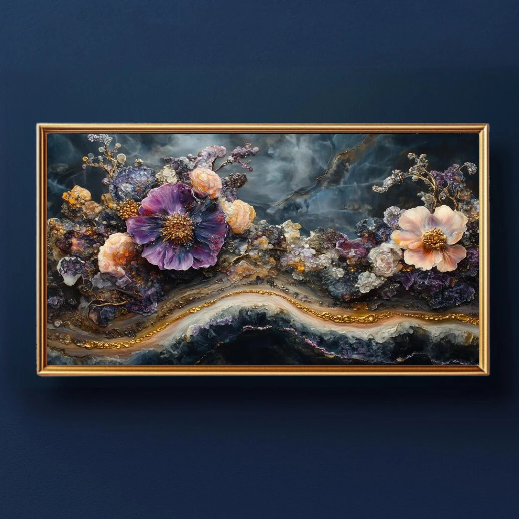 

Large Mystical Gem Flowers Diamond Painting Kits for Adults Large Size New 2026 Full Square Round Diamond Art Mosaic Crafts