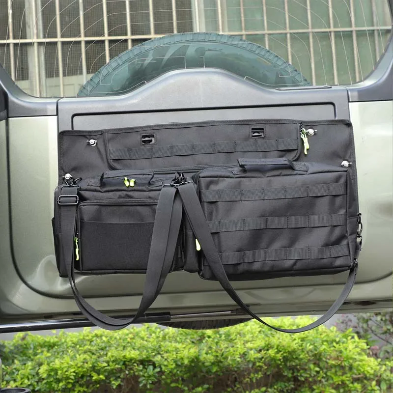 لاند روفر ديفندر/L663 90 110 130 2020 2021 2023 الباب الخلفي حقيبة للحمل سيارة الخلفي الباب الخلفي حقيبة للحمل حقيبة التخزين قماش القنب 6 قطعة #5