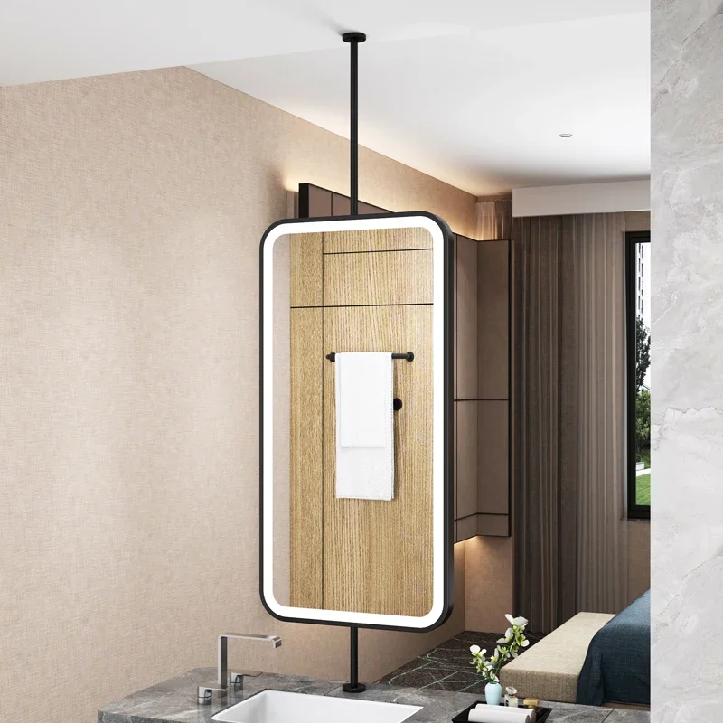 Led Lighted Design Mirror Bathroom Wall Mount Makeup Smart Mirror Nordic Rectangular Espejo Maquillaje Luz Decoration Home