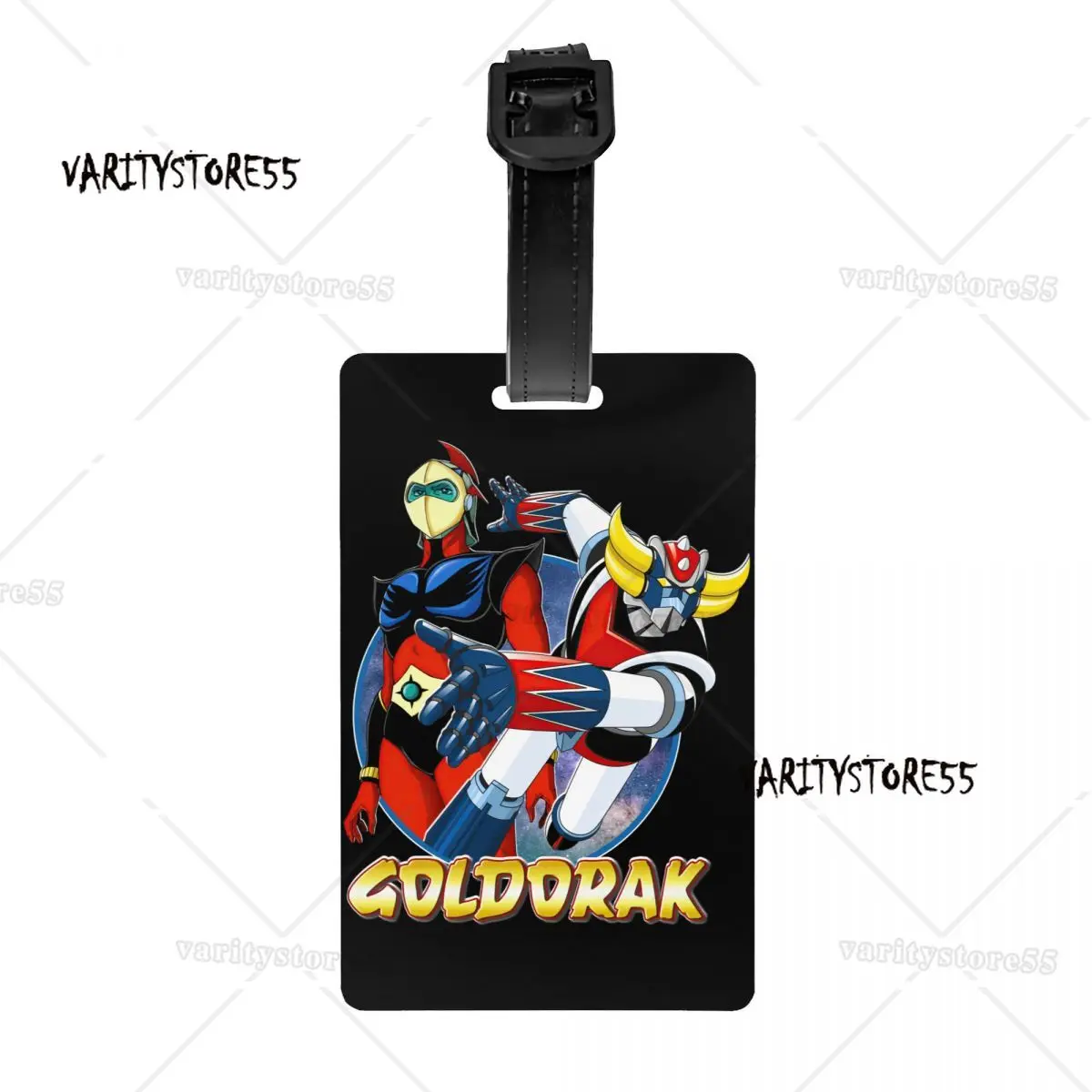 Custom UFO Robot Goldorak Grendizer Luggage Tag Custom Actarus Goldrake Mecha Anime Baggage Tags Privacy Cover Name ID Card