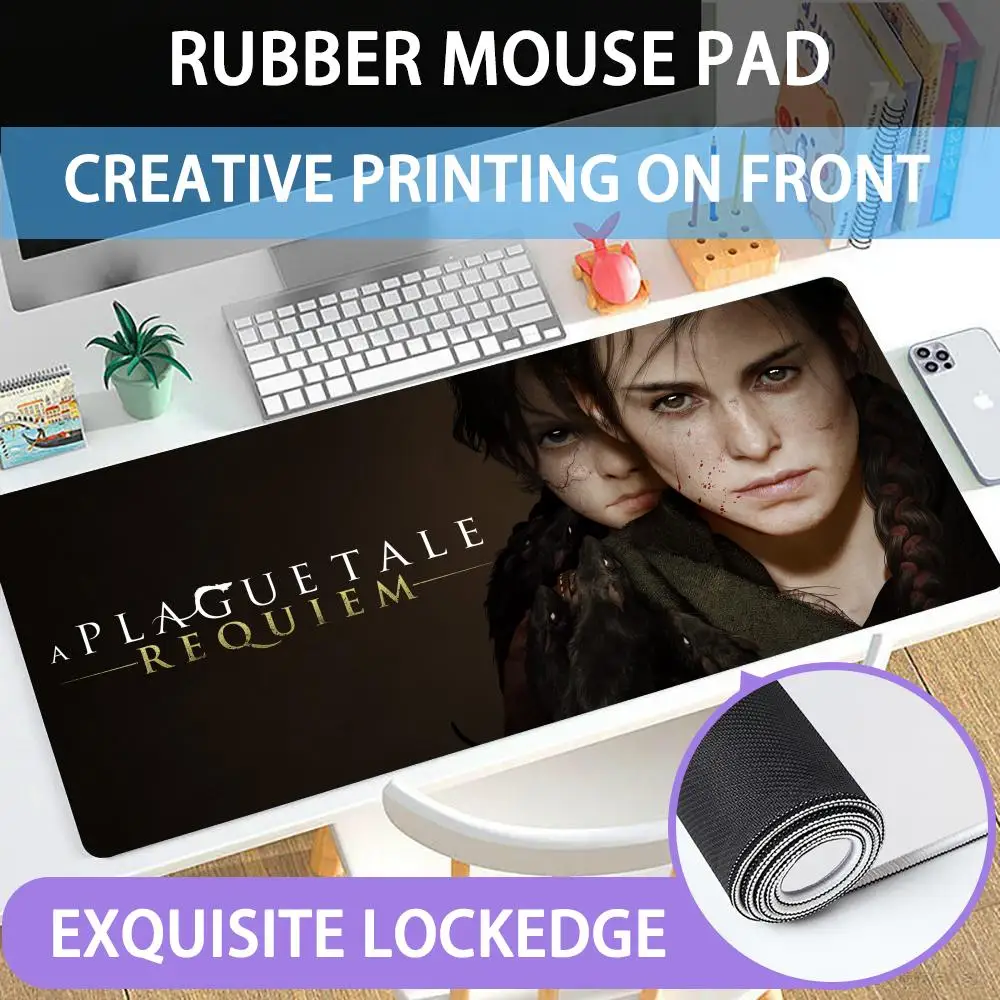 

Mouse Pad Large rubber mouse pad with lock edge computer gamer HD Tale Requiem printing desk pad keyboard pad