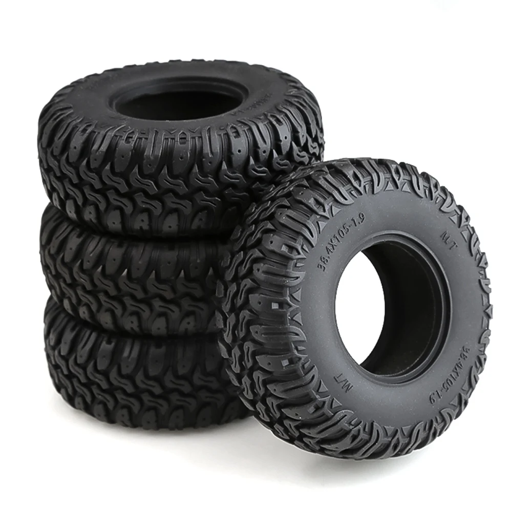 4PCS 105MM 1.9 Rubber Tires Wheel Tyres for 1/10 RC Crawler Car Traxxas TRX4 RC4WD D90 Axial SCX10 II III Redcat MST