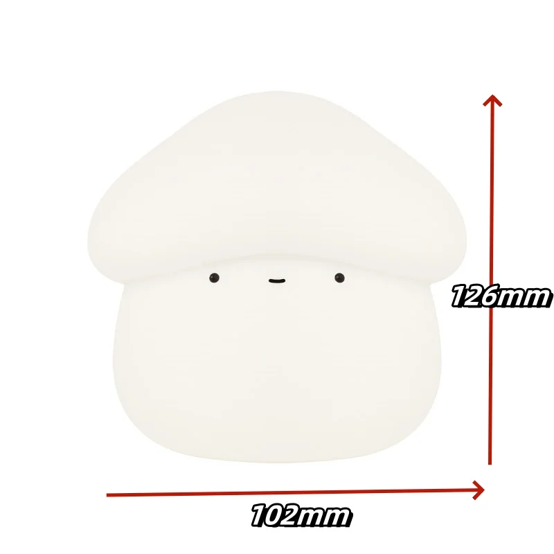 Mushroom head cute silicone light usb charging timing dimming night light bedroom bedside sleep baby feeding pat night light