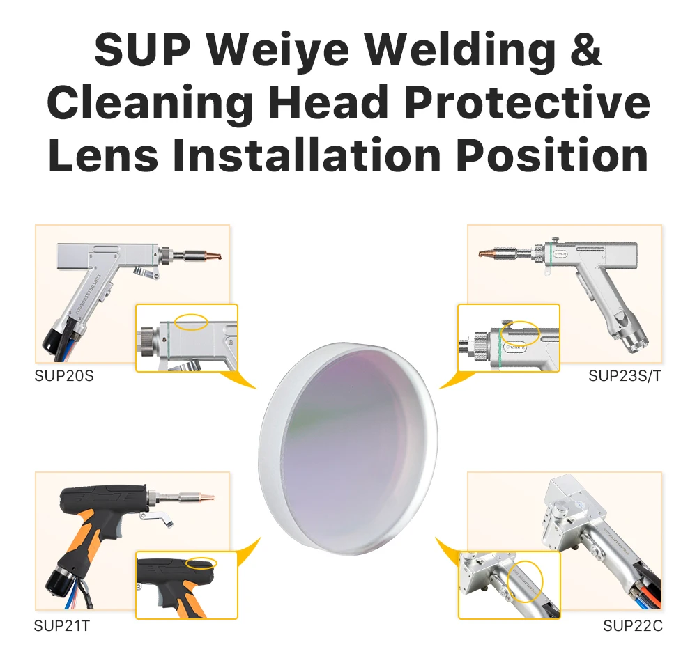 Cloud ray Original Schweiß kopf Fokus sier-und Kollimations linse für Weiye Sup Faserlaser Schweiß kopf 1064nm – Detail 3