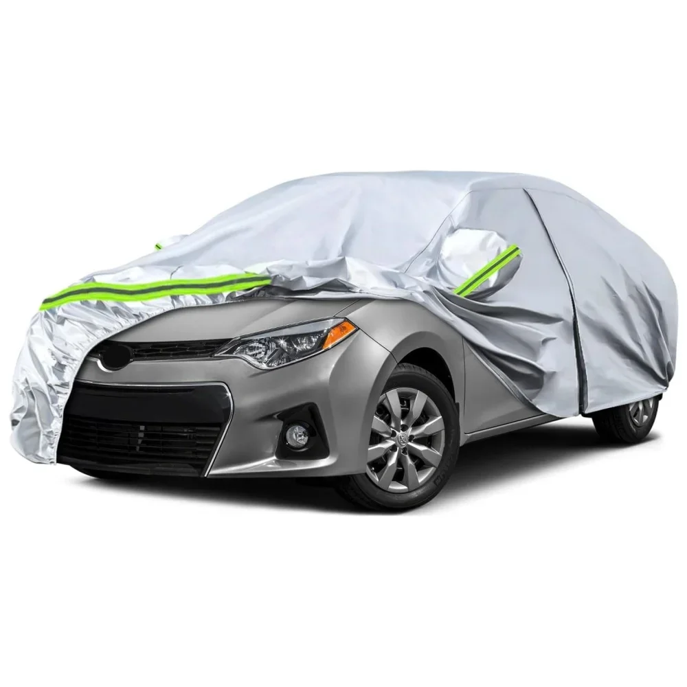 

Чехлы для автомобилей Toyota Corolla Sedan 2004-2025 всепогодные, на заказ, с молнией на двери, ветрозащитными ремнями для защиты от снега, дождя, пыли, града