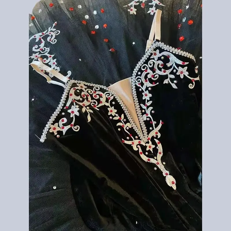 ステージバレエダンスドレス女の子用パフォーマンスチュチュキッズ服子供用メッシュプリンセスドレス、こどもの日向け