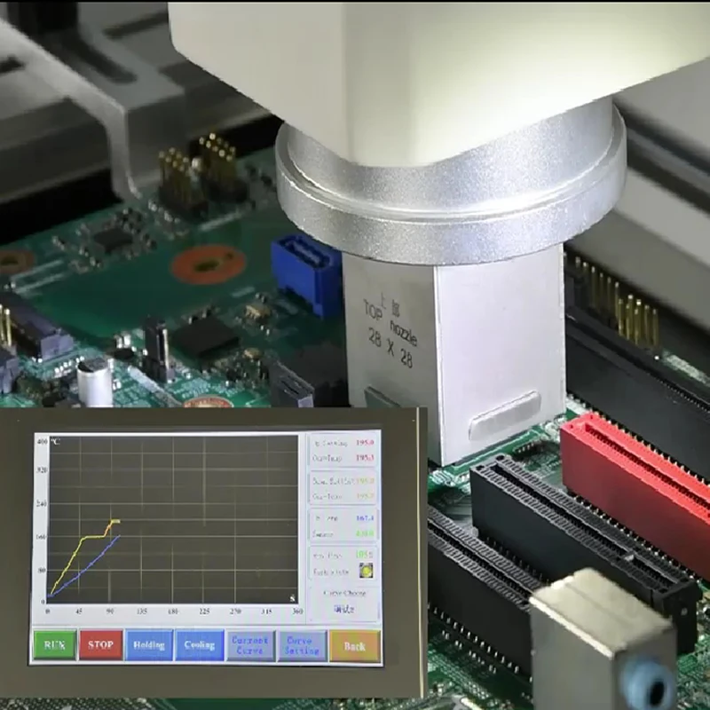 

LY-R5820 Экономичная паяльная станция с 3 температурными зонами и сенсорным управлением для ремонта игровых консолей, ноутбуков и материнских плат