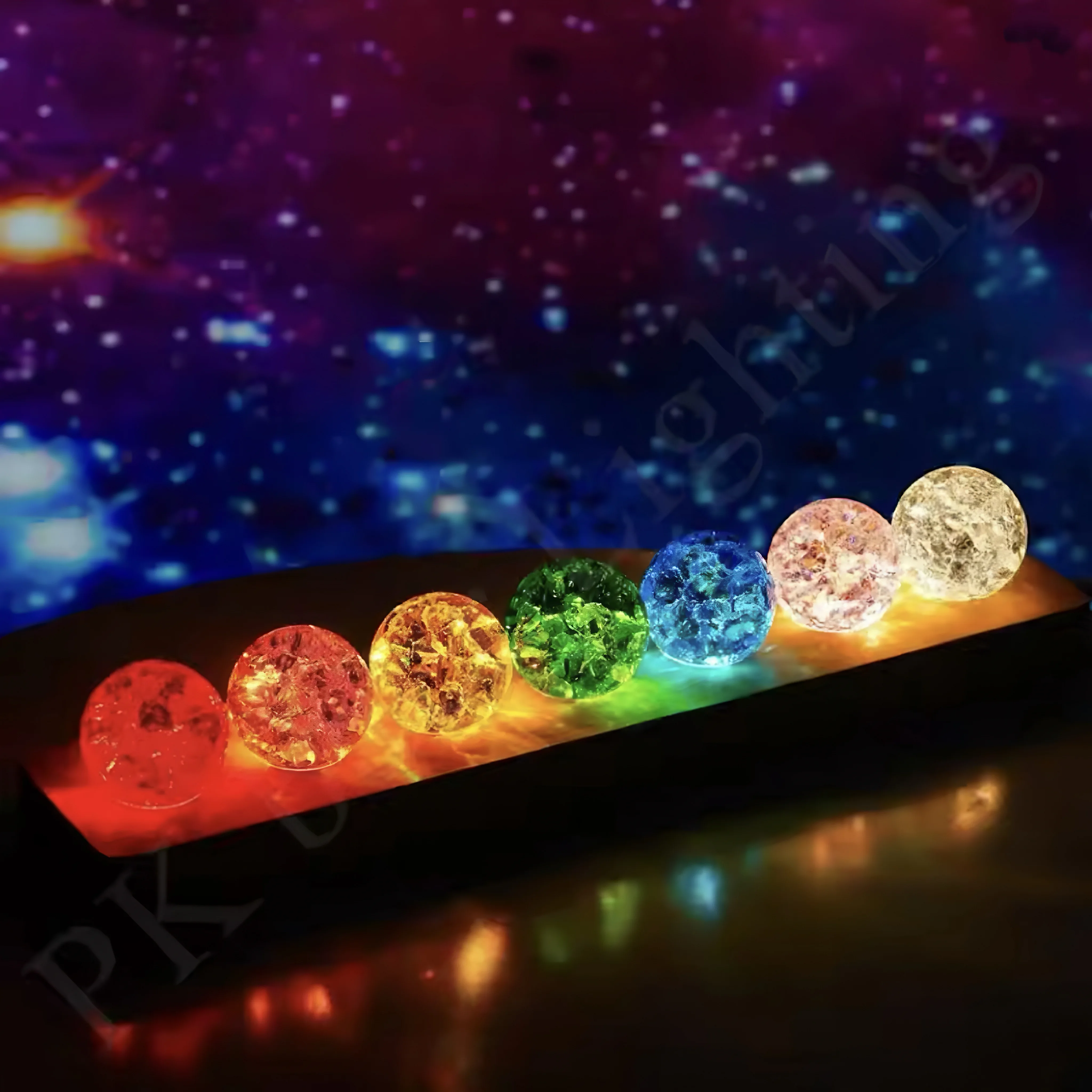 Colorful Starry Sky Ball with Colored Glaze Beads, Shining Luminous Decor for Rooms & Offices, Perfect Gift