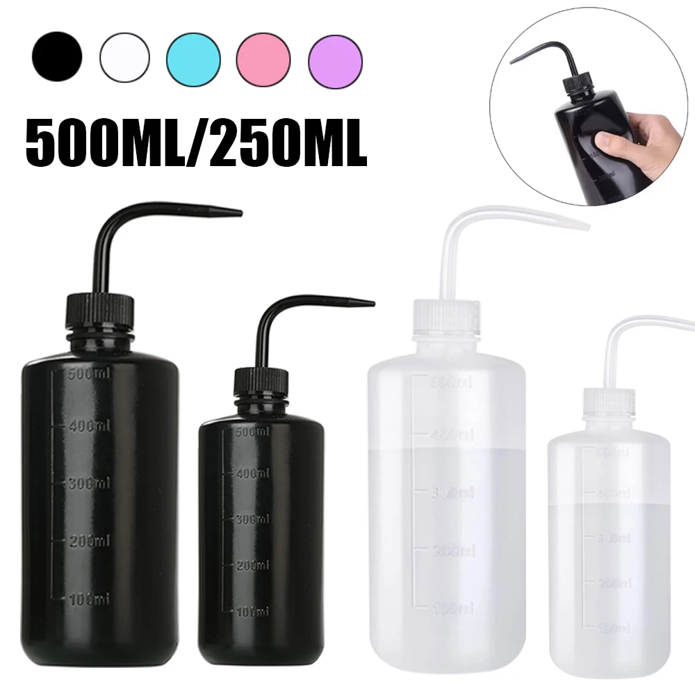 

250/500ml Tattoo Washing Clean Squeeze Bottle Eyelash Extension Cleaning Laboratory Measuring Bottles Plastic Makeup Supplies