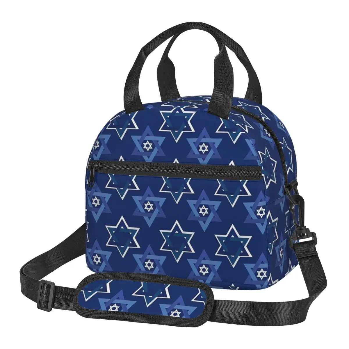 The Star Of David Jewish Israel Magen David Lunch Bags Insulated Bento Box Lunch Tote Picnic Bags Thermal Bag for Woman Office