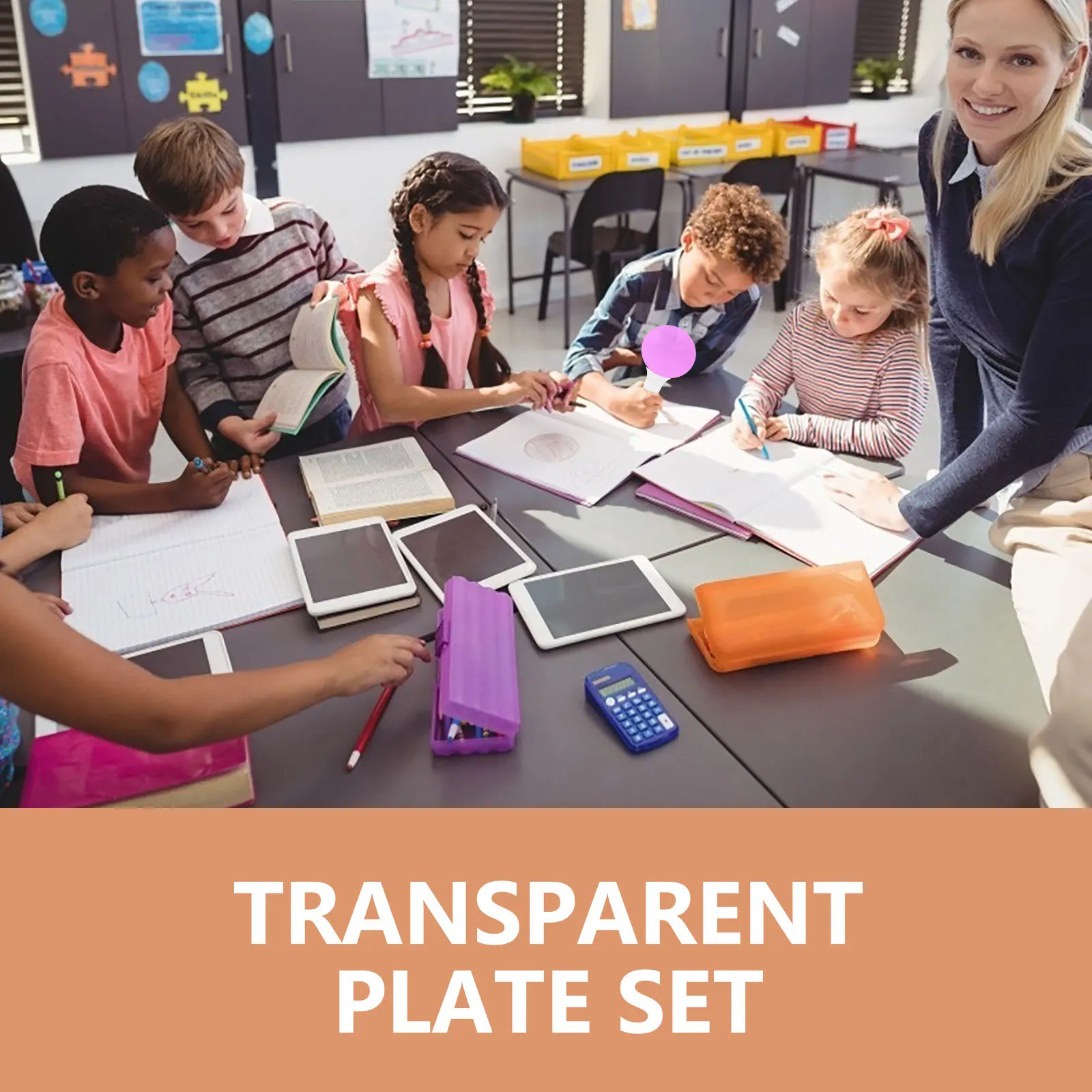 컬러 필터 보드 5장 반투명 혼합 과학 실험용 색상 학습 보조 교육 장비