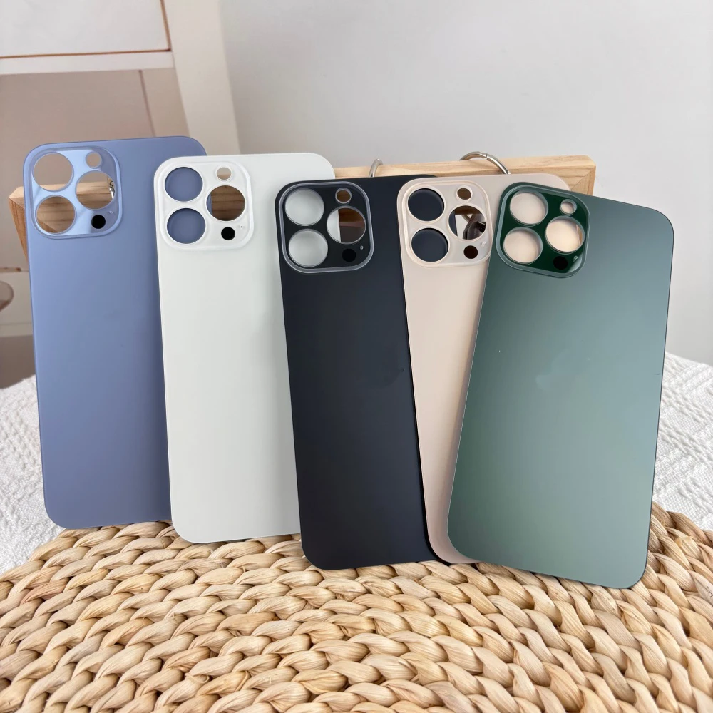 For Apple iPhone 13Pro /13 Pro Max Back Glass Replacement Big Camera Hole Rear Battery Door Housing Cover Repair Spare Parts