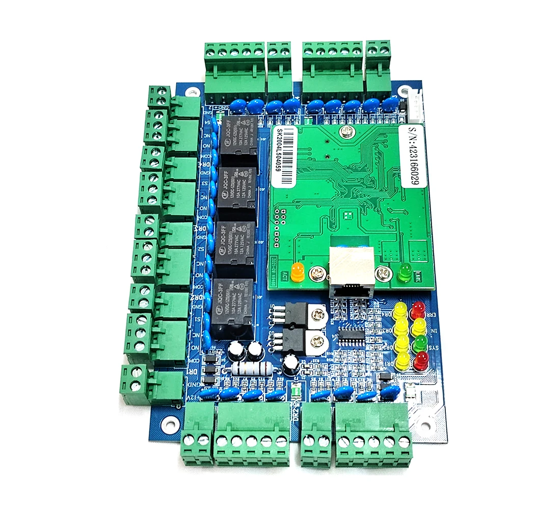 Free SDK Software RFID Reader1 2 4 Door Lock Access Control Board with RJ45 TCP/IP Wiegand Network Access Control Panel