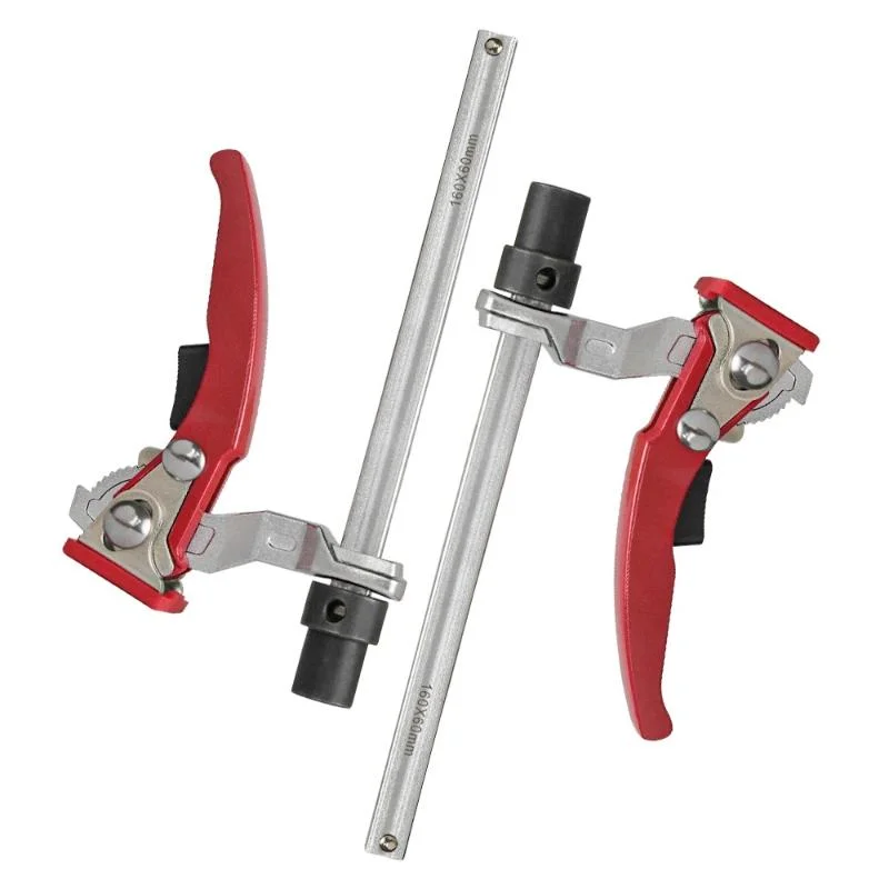 Set of 2 20MM Quick Press Hold Down Clamp for Woodworking; Machinery Accessory Ratc Ratcheting Table Clamp.