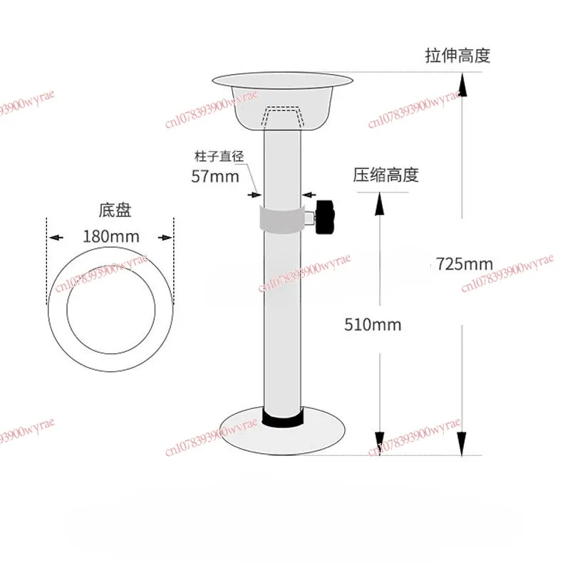 رفع وسحب نوع سبائك الألومنيوم السميكة طاولة الساق غرفة السيارة بار يخت قوس خاص سريع التفكيك #3