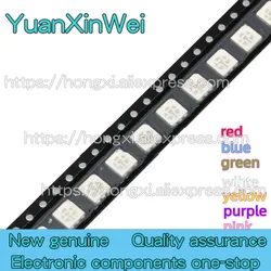 100Pcs Led Lamp Kraal, 5050 Volume Rood Geel Blauw Groen Wit Orange Roze Paars Kleurrijke Rgb Smd Led Light-Emitting Diodes