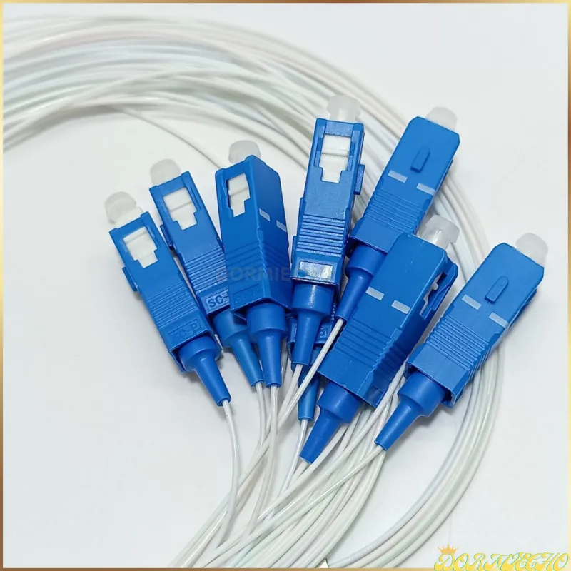 

5/10/20PCS PLC Fiber Splitter 1x2/1x4/1x8 SM SC UPC Pigtail Optic Splitter 0.9mm G657A1 LSZH PVC 1m FTTH Free Shipping