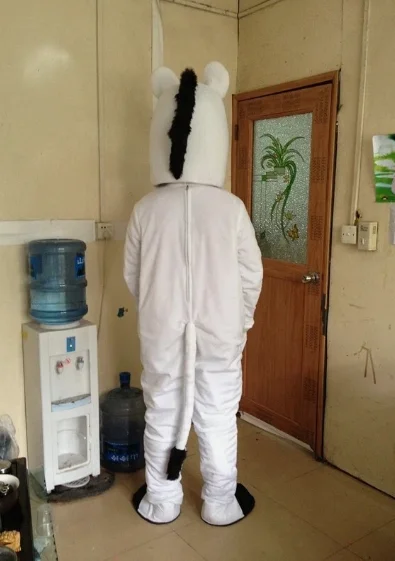 New Adult Hot Sale LOVE Festival White Horse Mascot Costume Christmas Fancy Dress Halloween Mascot Costume Free Ship