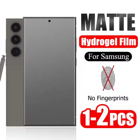 1-2Pcs Matte Hydrogel Film For Samsung Galaxy S24 S23 S21 S22 Ultra Fe Plus S10 Screen Protector M31 M21 No Fingerprints Soft