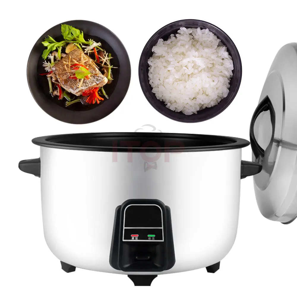 Rice Cooker Drum Shape 33L Commercial Olla Arrocera Catering Equipment Wholesale Non Stick Inner Pot Rice Cooker with Steamer