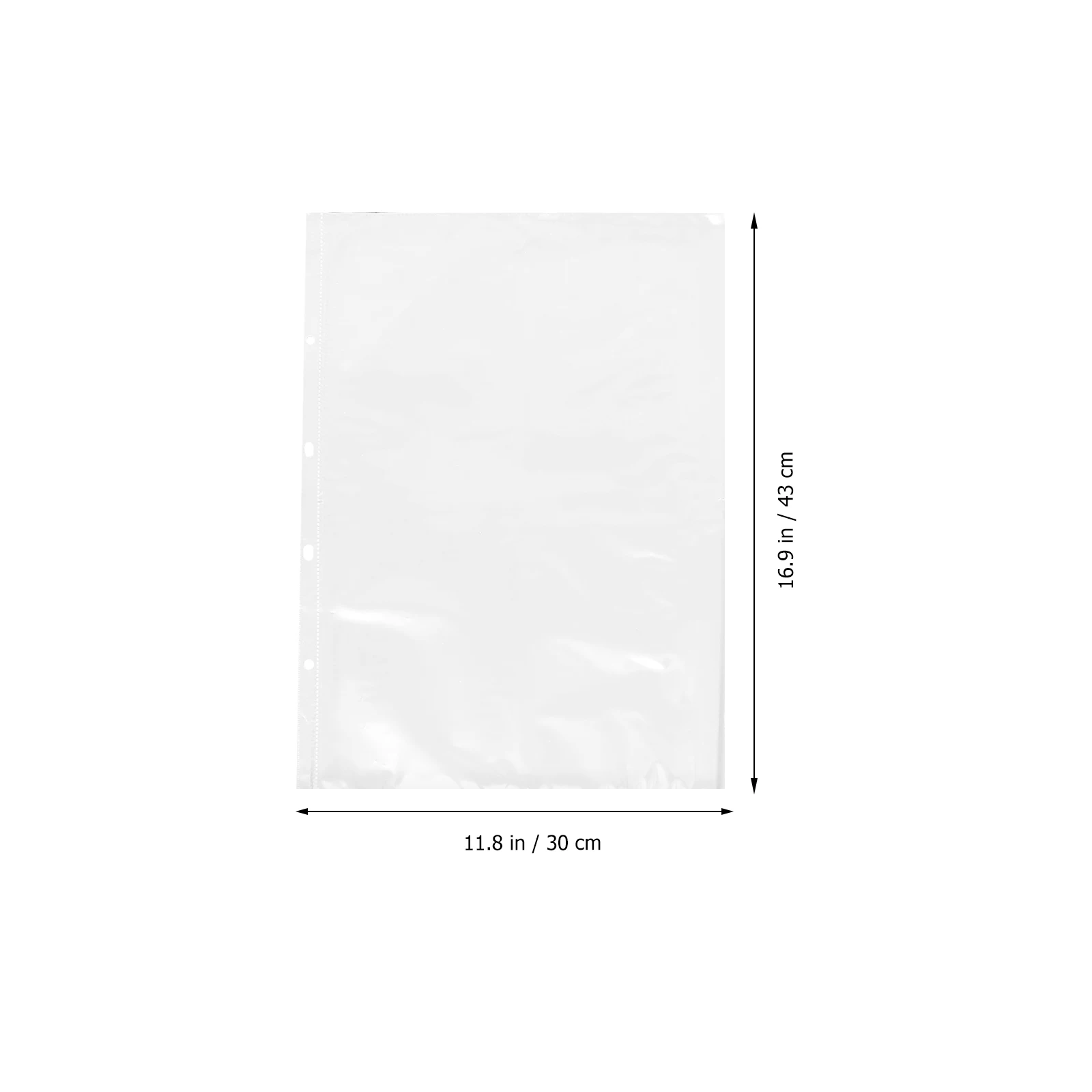 

40pcs File Folder Inserts A3 A4 A5 Clear Plastic Sleeves Document StorageReusable Transparent Binder Bags Sheet Protectors