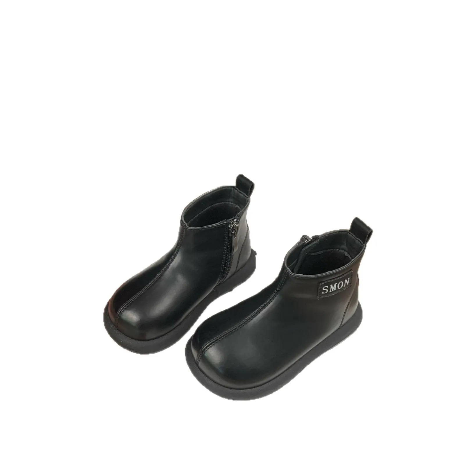 

winter children's girls British leather ankle boots Korean-style Kid toddler princess fashion versatile protective fashion boots