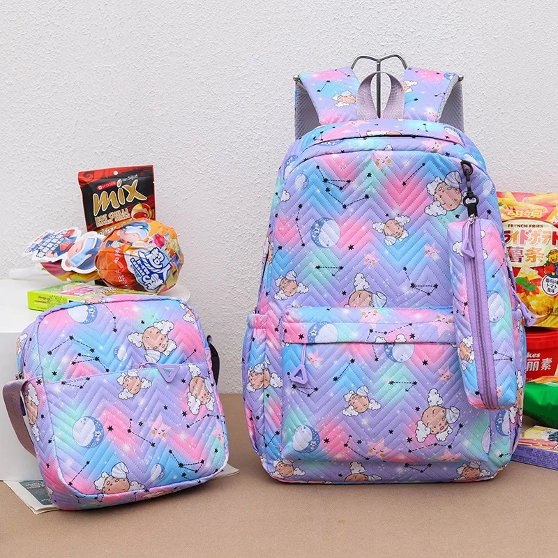 

3pcs/set Printing School Bags Backpacks Schoolbag Fashion Kids Lovely Backpack For Children Girls School bag Student Mochila sac