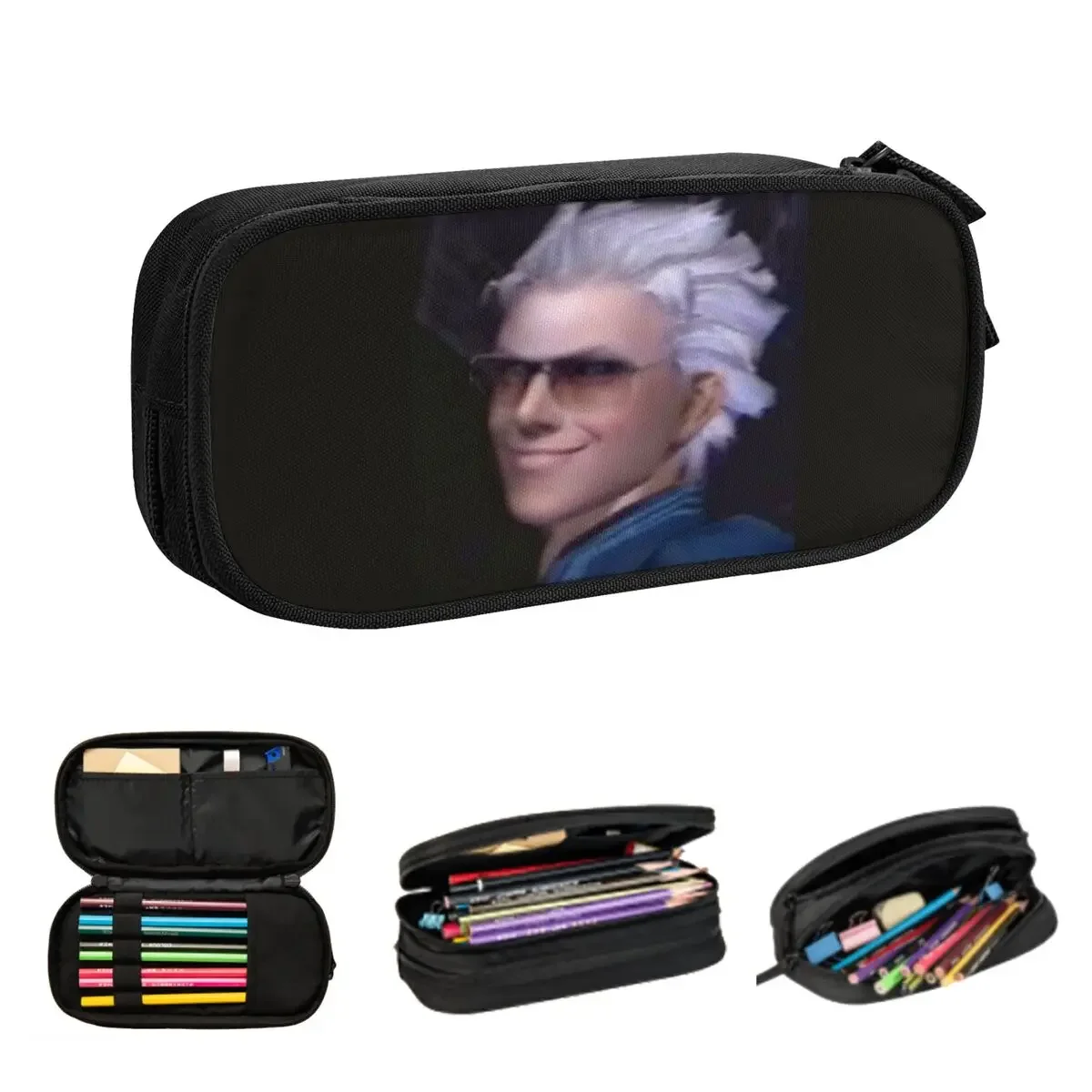 

Vergil From The Devil May Cry Series Pencil Cases Large Storage Pen Bags Pen Box Pencil Pouch For Boys Girls Students Stationery