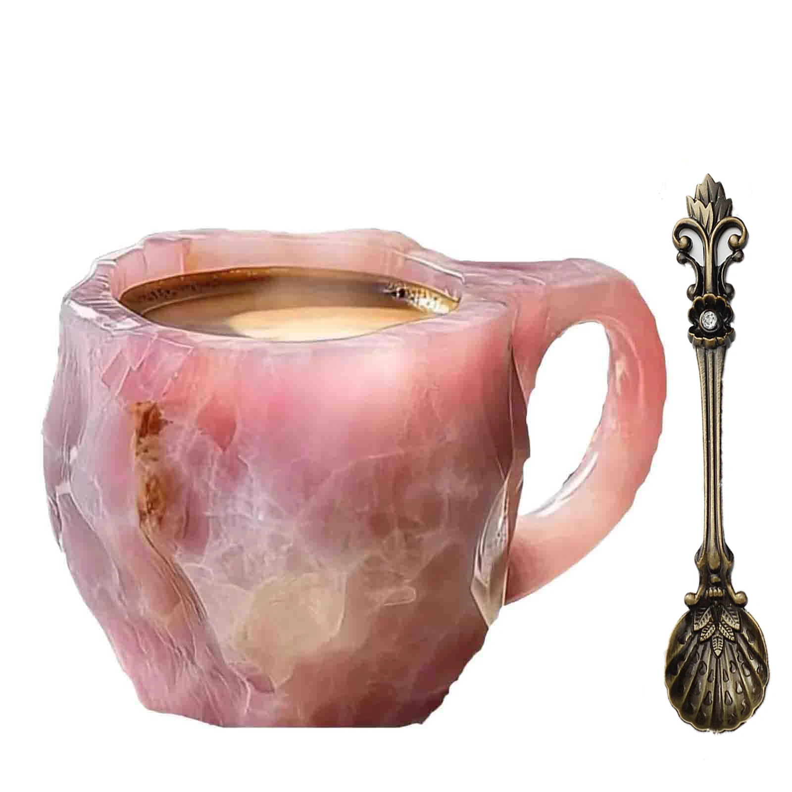 1PC Multi-Colored Mineral Crystal Coffee Mug - Colorful Crystal  Mugs Elegant Gift for Home & Office Ideal for Christmas - view 6
