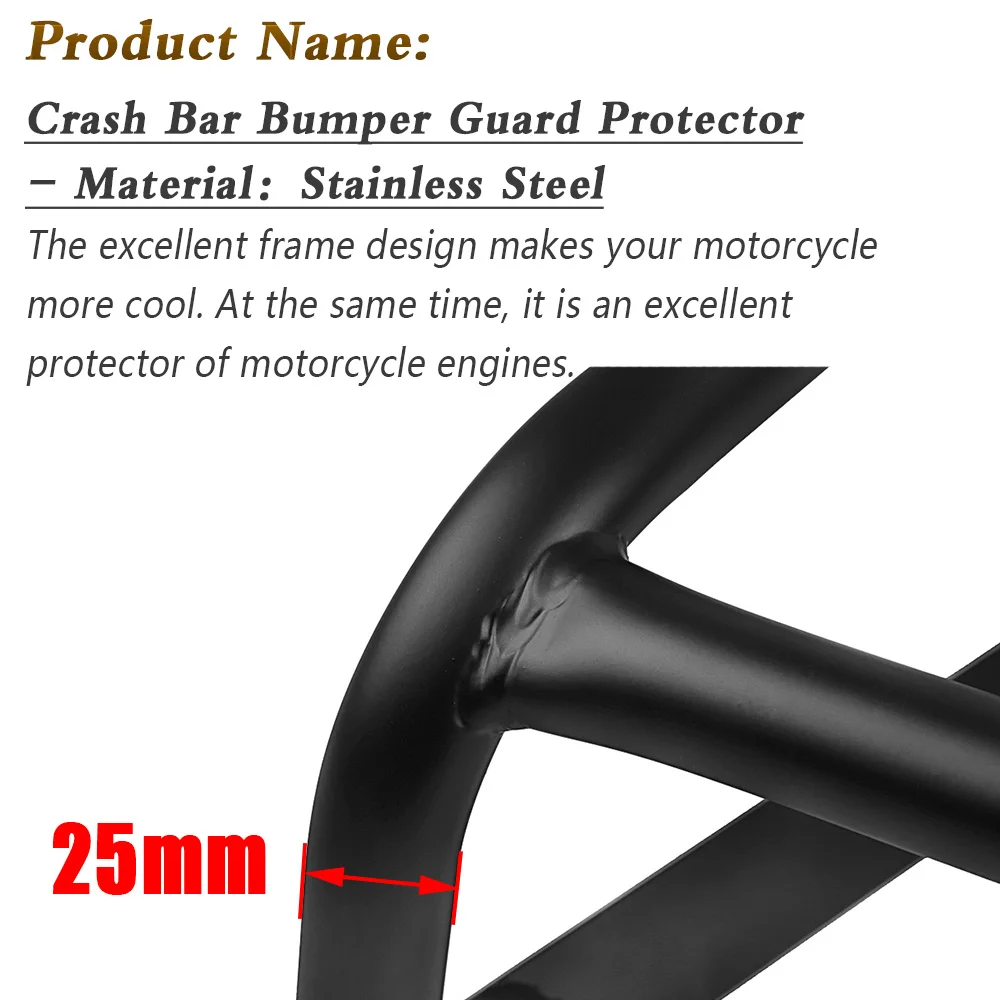 For Honda CRF300L CRF300 L CRF 300 L 2020-2023 Motorcycle Highway Crash Bars Protection Engine Guard Bumper Stunt Cage