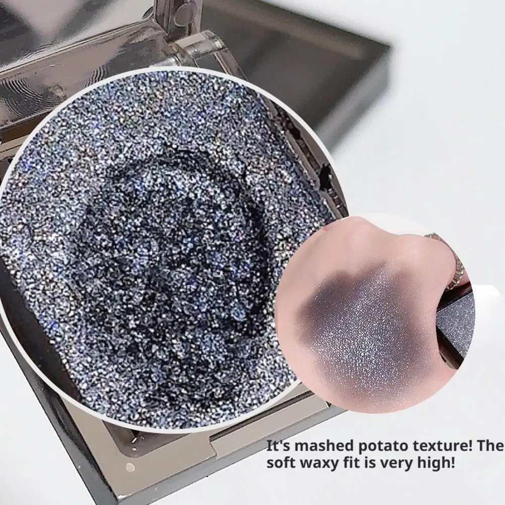 글리터 아이섀도우 카멜레온 스파클링 무스 쉬머 하이라이터 프레스 파우더 아이스 퍼플 펄레센트 아이섀도우 팔레트