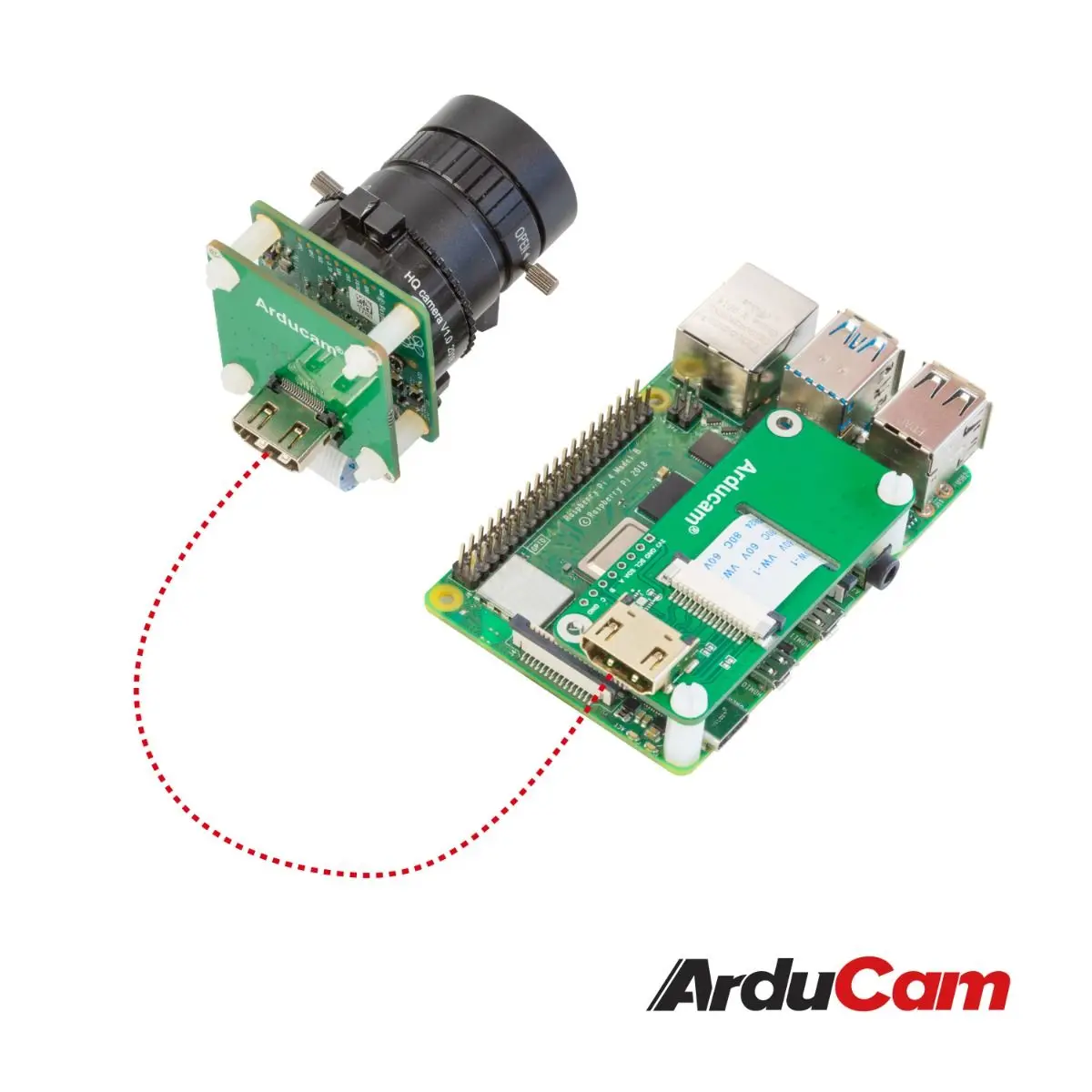 

Arducam CSI to HDMI Adapter Board for 12MP IMX477 Raspberry Pi HQ Camera, HDMI Cable Extension Module with 15pin 60mm FPC Cables