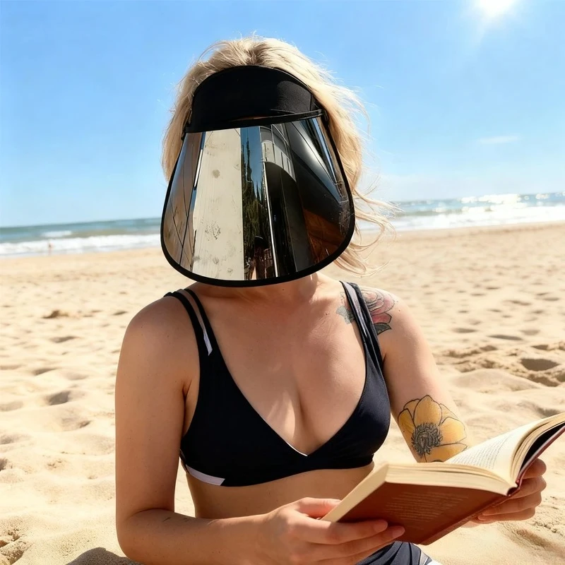 

2025 New Fashion Sun Protection Lens Hat Wide Brim Design Full Face Windproof Dustproof Sun Hat Outdoor Sports Anti-UV
