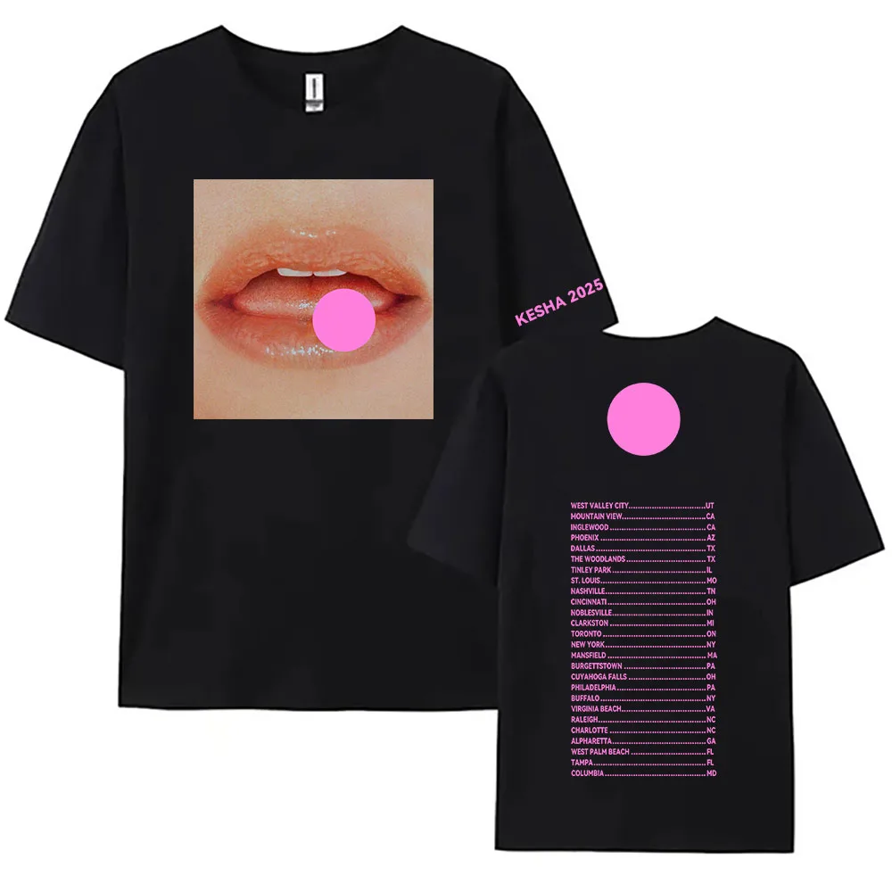 

Tits Out Tour Tee Kesha Singer Printing T-shirt Summer Short Sleeve Female Tshirts Casual Loose Fashion Graphic T Shirt Women