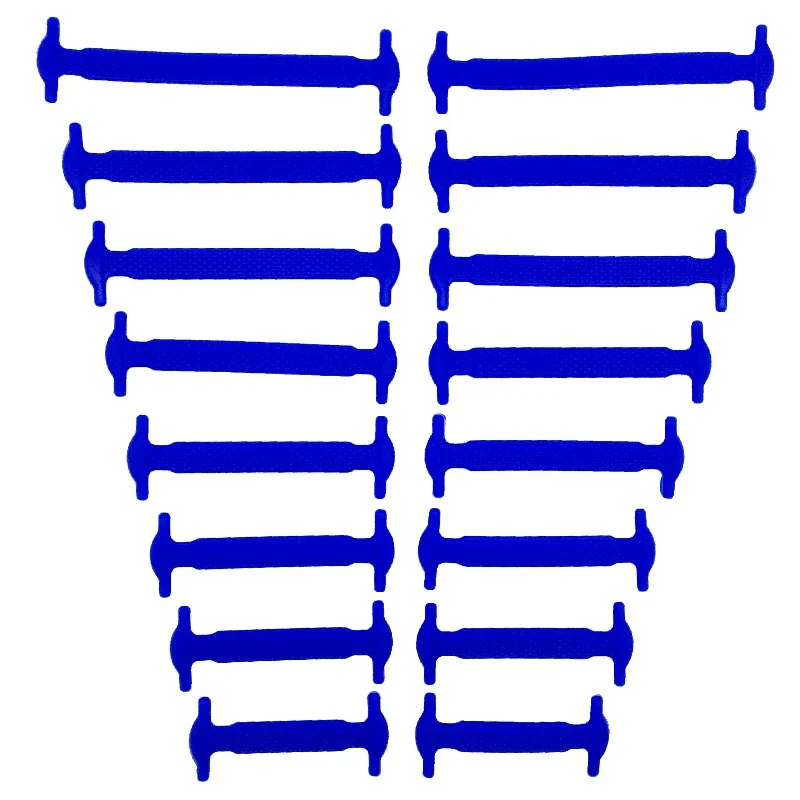 16 Stück Silikon-Schnürsenkel, keine Krawatte, Schnürsenkel ohne Krawatten, elastische Spitze, Schnürsenkel für Kinder und Erwachsene, kreative, faule Silikon-Schnürsenkel, Gummispitze