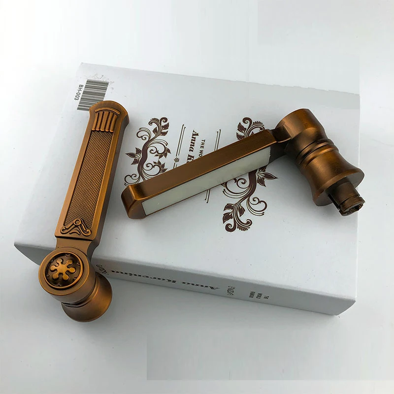 1PCS Zinc Alloy Anti-theft Door Handle Villa Entrance Door Pull Handle Lock Universal Accessory Antique Copper Color Non Rusting