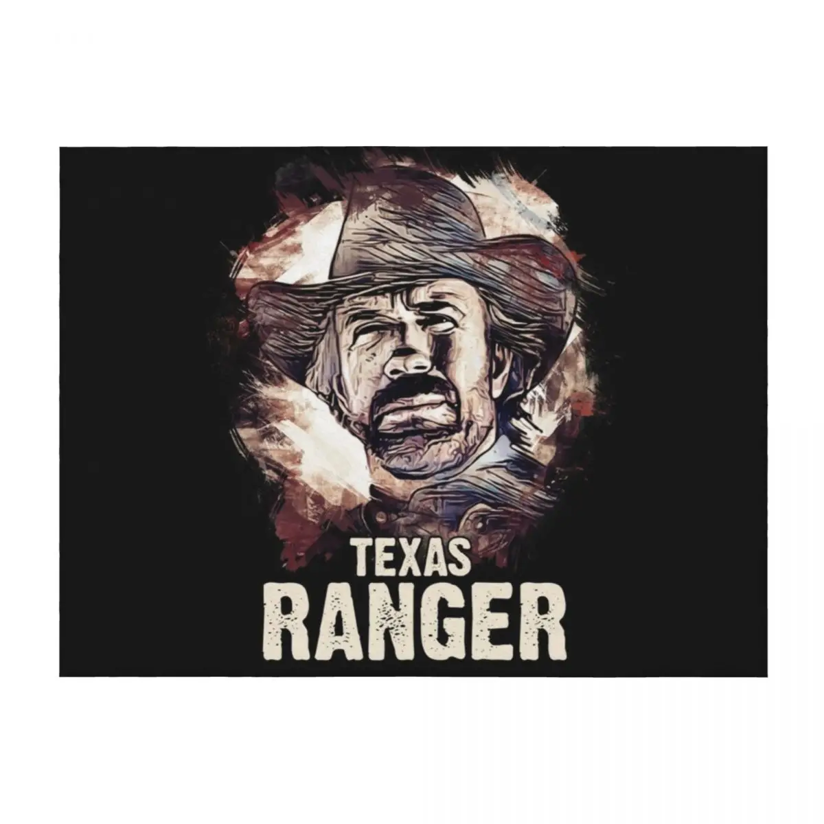 

CHUCK - The Legendary Texas Ranger Throw Blanket Sofa Throw Plaid on the sofa Baby Flannel Blankets