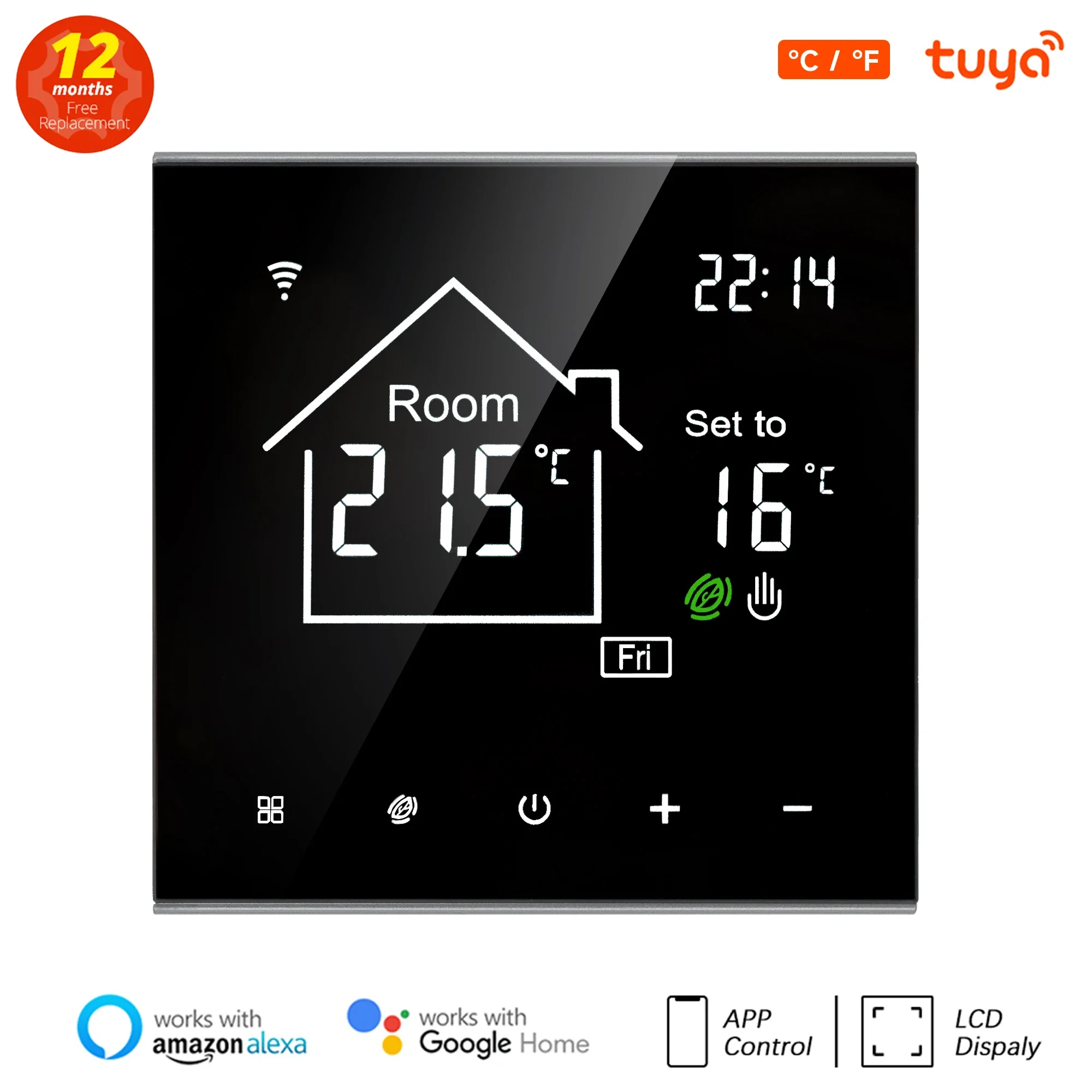 Tuya Smart Home Wifi Wireless Thermostat RF Battery Gas Boiler Water Heating Digital Temperature Controller Alexa Google Home