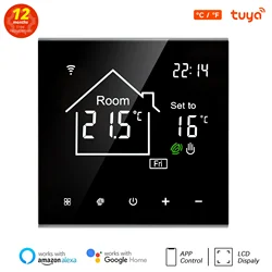 Tuya Smart Home Thermostat RF Battery Gas Boiler Water Heating Digital Temperature Controller Alexa Google Home