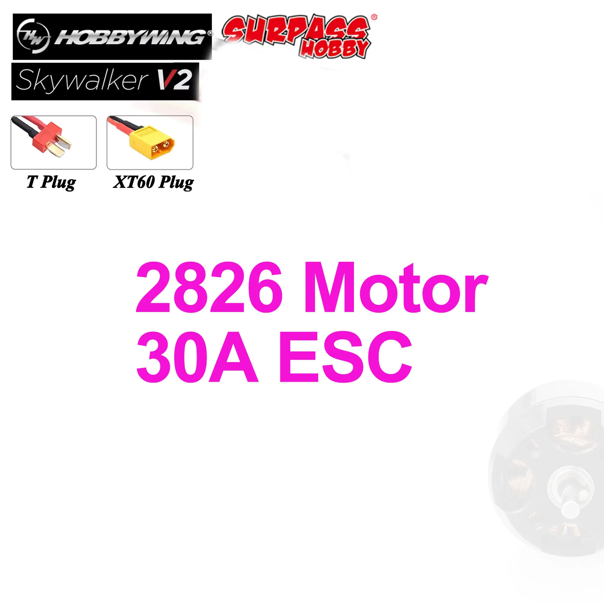 

SURPASS HOBBY 2826 1000KV 1350KV 1900KV Brushless Motor Hobbywing 50A V2 ESC for FPV Drone RC Fixed-wing Plane Freestyle DIY