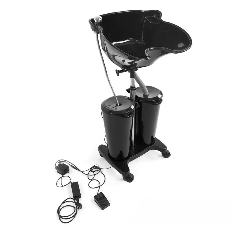 Hair Salon Vertical Electric Double Barrel Shampoo Basin with Water Pump Portable Mobile Pregnant Women and the Elderly